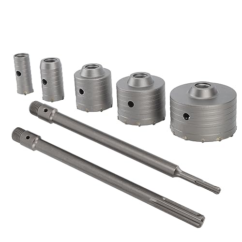 Set Professionale di 9 Seghe a Tazza per Calcestruzzo, Kit Punte per Trapano da 30mm a 100mm con Custodia Resistente