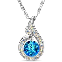 Kate Lynn Birthstone Rise From the Ashes Phoenix Necklaces for Women, White Gold Plated & Crystals from Austria, Birthday Gift for Women, Symbol of Luck and Renewal