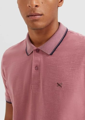 Camisa Polo Básica Masculina Em Malha Texturizada Hering - Rosa Médio G