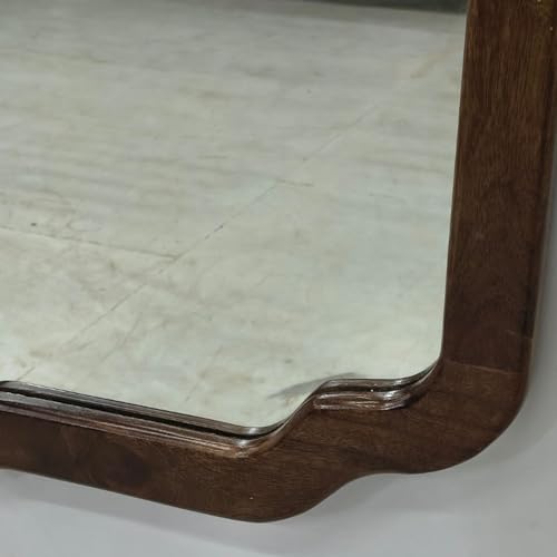 Image of Gharaana Pedro Wooden Wall Mirror, Brown, Vintage Style, 71 x 102 cm