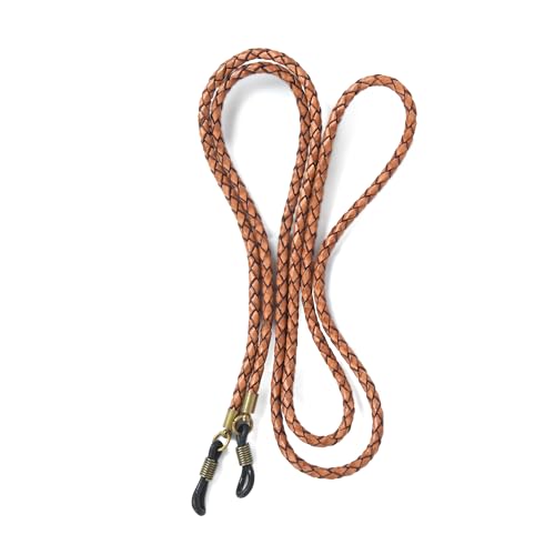 Image of GENIQUE Genuine Leather Glasses Strap, Eyeglass Chain,Eye Glasses holders around Neck, Sunglass Strap for Men