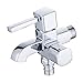 JUSTPENGHUI Pojedyncze kran zimny, podwójny kran kontrolny, kran na zewnątrz, bateria mopa basenowa, bateria pralki, bateria łazienkowa, zlew zewnętrzny Kran (Color : Chrome)