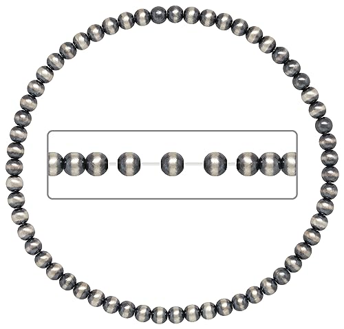 JewelrySupply Sterling Silver Navajo Style Pearl Bead Stretchy Bracelet4