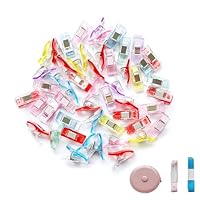 HAALII Nähzubehör, Premium-Plastikclips, Nähhinweise für Nähen Quiltzubehör Handwerkszeuge, Nähclips für Stoff und Quilten, Mehrzweck-Nähclips, Pack von 100