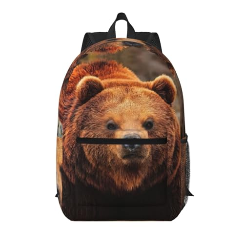 Sac à dos voyage Grizzly Bear noir compartiment ordinateur 17 pouces taille unique