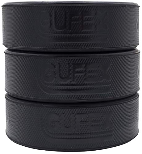 Gufex 3 Stück Herren Eishockey Puck offizieller iihf Spielpuck Farbe Schwarz