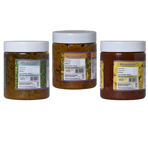 Bhagirathi Combo Pack Of Homemade Tenti (ker sangri), Mix Veg and Lemon Hing Pickle/Achar (500g) 2