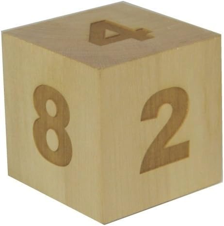 Gigantic Wooden 2 Inch (51mm) Laser Engraved Maple Backgammon Doubling Cube (Doubler)