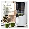 Hurom H-200 Electronic Slow Juicer Machine (Silver) - Self Feeding w Big Mouth Hopper to Fit Whole Fruits & Vegetables - Healthy Living - Easy Rinse Clean No Scrub BPA Free Easy Assembly