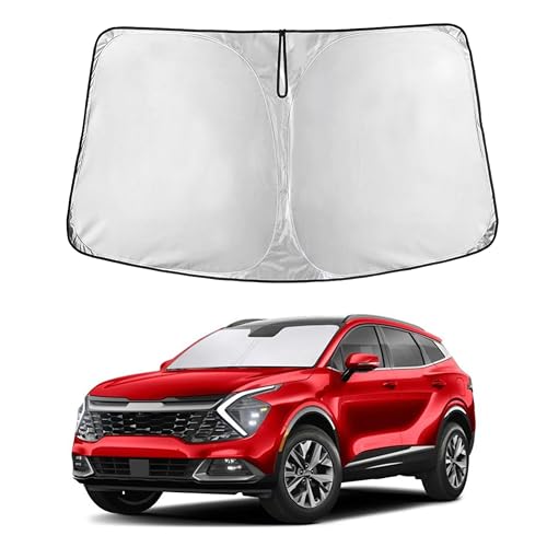Image of EcoNour Windshield Sunshade Compatible for Kia Sportage 2018-2020 2021 2022, Sun Visor for Front Windshield & Window Sun Shade Cover, UV Heat Blocker & Protector, Car Accessories