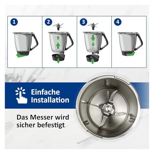 Cuchilla compatible con Thermomix TM5, TM6 y TM7, cuchillas de repuesto for licuadora, cuchillo de cocina mixto. - imagen 2