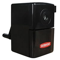 Derwent Manual Helical Desktop Sharpener, Super Point Mini, Sliding Tray Reservoir & Desk Clamp, Professional Quality, 2302000
