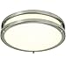LB72118 LED Flush Mount Ceiling Light, Antique Brushed Nickel, 12-Inch, 15W 3000K Warm White, 1050 Lumens, ETL & DLC Listed, ENERGY STAR, Dimmable