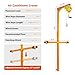 50Ft Air Conditioner Lifting Device, 600LBS Capacity Conditioner Lifting Tool Manual Winch, Powder-Coated Crane Bracket Orange Frame for High-Rise Apartment, Commercial Building