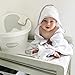 Shnuggle SHN-TWL-WHT asciugamano con cappuccio per bambini, bianco