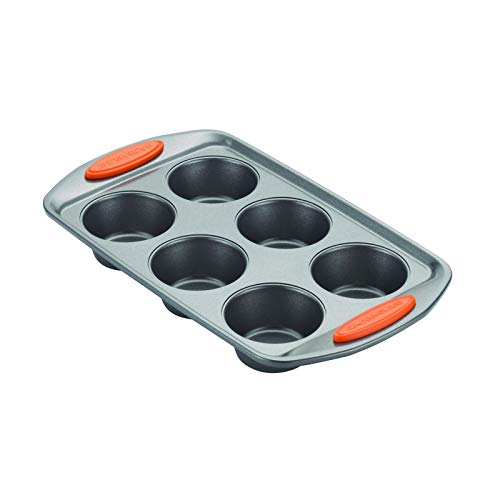 image for Rachael Ray Yum-o! Nonstick Bakeware Oven Lovin’ Cups Muffin Pan, 6-