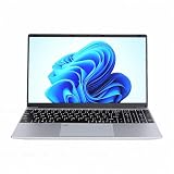 Wisoqu 15.6 Inch Laptop, 2K FHD Ultra Slim Notebook Computer with 8GB DDR4 256GB SSD Numeric Keypad Fingerprint Unlock, for Work Study and Entertainment (US Plug)