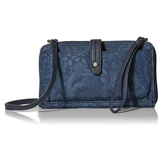 Sakroots Artist Circle Smartphone Crossbody in Eco Twill, Detachable Wristlet Strap, Indigo Spirit Desert