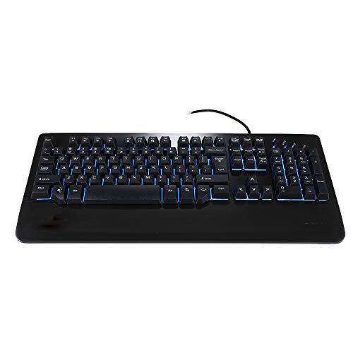 HLOIPYUR USB Wired Mechanical Gaming Keyboard Illuminated Keyboard LED Backlit UV Wrist Rest Gaming Keyboards for Desktop