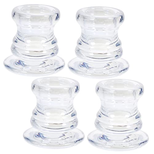 4 Pz Ornamenti Per Candelabri in Portacandele D'oro Piccole Candele Ornamento Del Candeliere Kit Per Realizzare Candele Porta Tealight Portacandele a Colonna Lumino Bicchiere PRETYZOOM