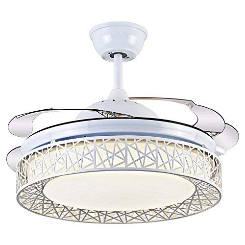 Ventilateur de plafond discret pour salon et chambre avec lumière blanche