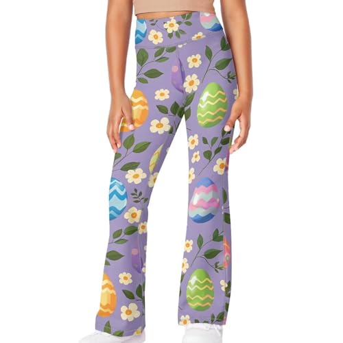 Xpyiqun Flared Leggings for Girls 5-14 High Waisted Flare Pants Long Tummy Control Bell Bottom Yoga Bootcut Slim3