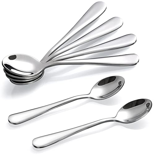 Hiware Lot de 6 mini cuillères à café Demitasse en acier inoxydable 12 cm Cover