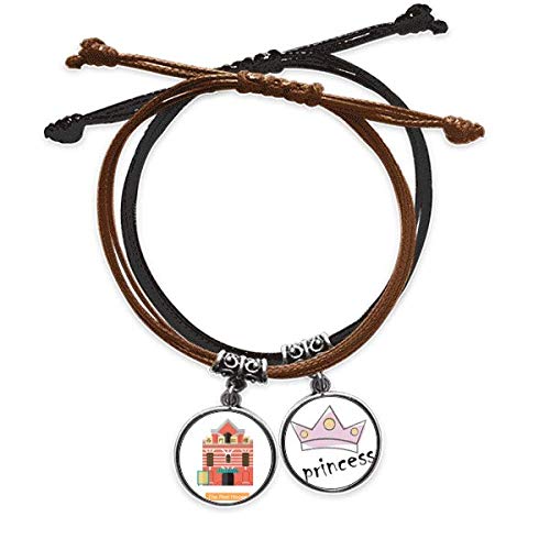 Pulsera de Taiwán Casa Roja cuerda mano cadena cuero princesa ajustable