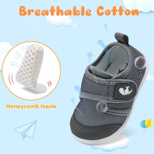 Image of FEETCITY Baby First Walking Shoes Boys Girls Infant Crib Shoes Breathable | Anti-Slip Flexible Lightweight Breathable indoor outdoor sports school walking Activities Travel