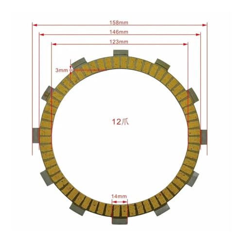 Discos de embrague de fricción EX250 250R EL250 kit transmision 2