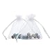 Anleolife 50pcs White 3x4 Organza Bags Wedding Sheer Organza Favor Bags Jewelry Drawstring Pouches Dresser Drawers Organizer Gift Bags 11x9cm/4.5x3.5' inch (white)