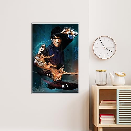 Image of TenorArts Bruce Lee Poster MMA Fighter Fan Art Print Wall Poster with Thick 300 GSM Matt Finish Paper (18inches x 12inches)