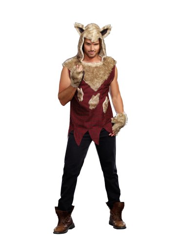 Dreamgirl Men's Big Bad Wolf Costume, Multi-Colored, X-Large