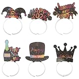 Variété festive : comprend des bandeaux uniques avec des styles assortis, comprenant des chapeaux haut-de-forme, des couronnes et des motifs festifs pour s'adapter à n'importe quel thème de fête du réveillon du nouvel an, bandeau de bonne année, bandeaux de vacances