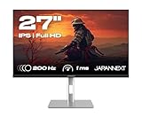 ÉCRAN 27’’ GAMER : Design élégant en noir avec une dalle IPS Full HD (1920x1080) offrant des couleurs vives et un large angle de vision. Ce moniteur est parfait pour les joueurs à la recherche de fluidité et de réactivité, tout en étant également adapté à la bureautique.