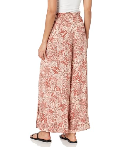 Angie Women's Tie Waistband Printed Pants with Front Slits2