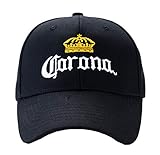 Corona Hat Embroidered Logo for Men and Women Black