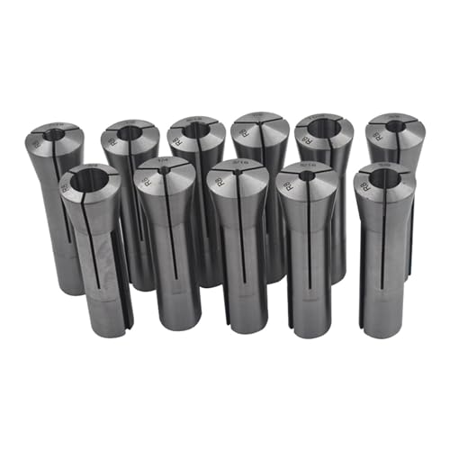 TJHSM 1/8-3/4 Inches 11PCS R8 Collets Set Precision Collets Set Mill Chuck Holder Kit for Milling Machine Drill Presses Machine Machining Center