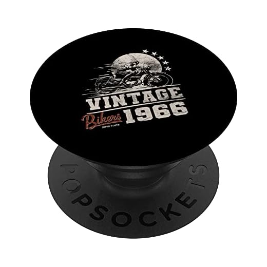 Vintage 1966 ciclistas 56 cumpleaños 56 años motocicleta motero PopSockets PopGrip Intercambiable