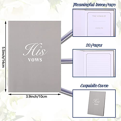 Vow Books For Wedding 2 Pieces His And Her Vows Book Officiant Book For Ceremony White And Grey Vow Notebook Wedding Vow Renewal Vow Book Keepsakes For Wedding Bridal Shower, 5.5 X 3.9 Inch, 40 Pages #TOP1