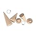 Bocar Natural Wood Cone Ring Display Stand Organizer Holder 4PCS Different Size(MT-YZ)