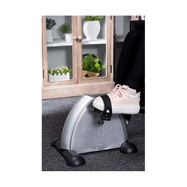 Rhene-Portable-Mini-Exercise-Bike-Arm-and-Leg-Exercise-Equipment-Cycle-with-Digital-LCD-Screen-Display-Under-Desk-Bike Rhene Portable Mini Exercise Bike, Pedal Exerciser Foot Cycle, Arm and Leg Exercise Equipment Cycle with Digital LCD Screen Display, Under Desk Bike (Sliver)