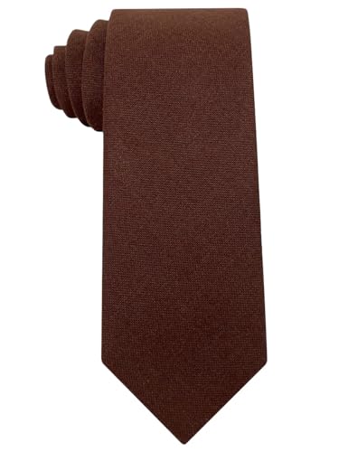 Image of Kebocis Mens Solid Color Cotton Necktie for Men