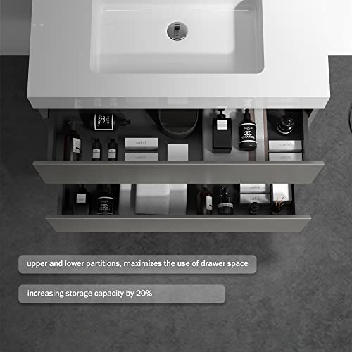 Bluhouzz Alice 30 Inch Bathroom Vanity With Sink, Large Storage Small Bathroom Vanity For Modern Bathroom, One-Piece Sink Basin Minimalist Bathroom Sink Cabinet #TOP3