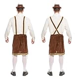 Spooktacular Creations Męski niemiecki bawarski kostium Oktoberfest zestaw spodni skórzanych dla mężczyzn na Halloween, imprezę i festiwal piwa (XL)
