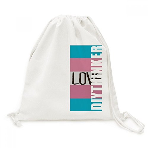 Sac à cordon transgenre LGBT en toile pour voyage et sport