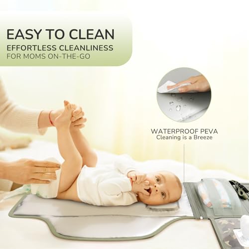image for Alatino Portable Diaper Changing Pad for Baby, Detachable Travel Chang