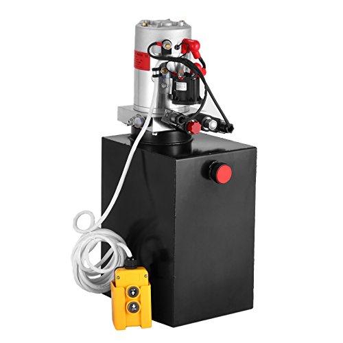 Chrisun Pompe Hydraulique Avec Réservoir Métallique de 15L Pompe Hydraulique Double Effet Cover