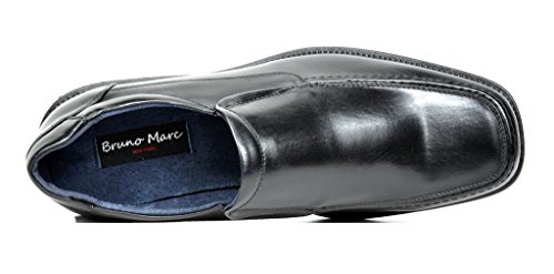Bruno Marc Men's Leather Lined Square Toe Dress Loafers Shoes,Size 9,Black,GOLDMAN-02 - Image 3