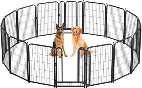 Petorldog Metal Dog Playpen, 40 Inch Height 16 Panels,...